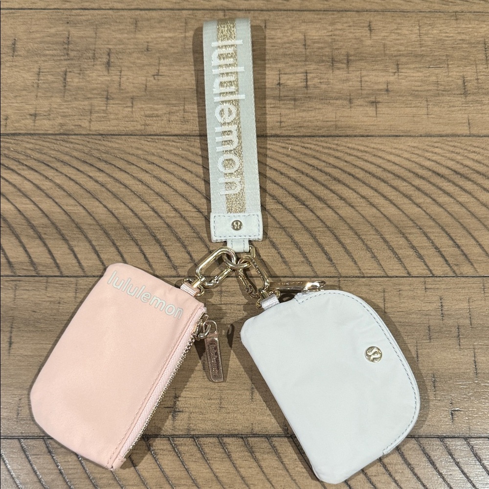 lululemon athletica Pink, gold, and gray Key & Card Holders